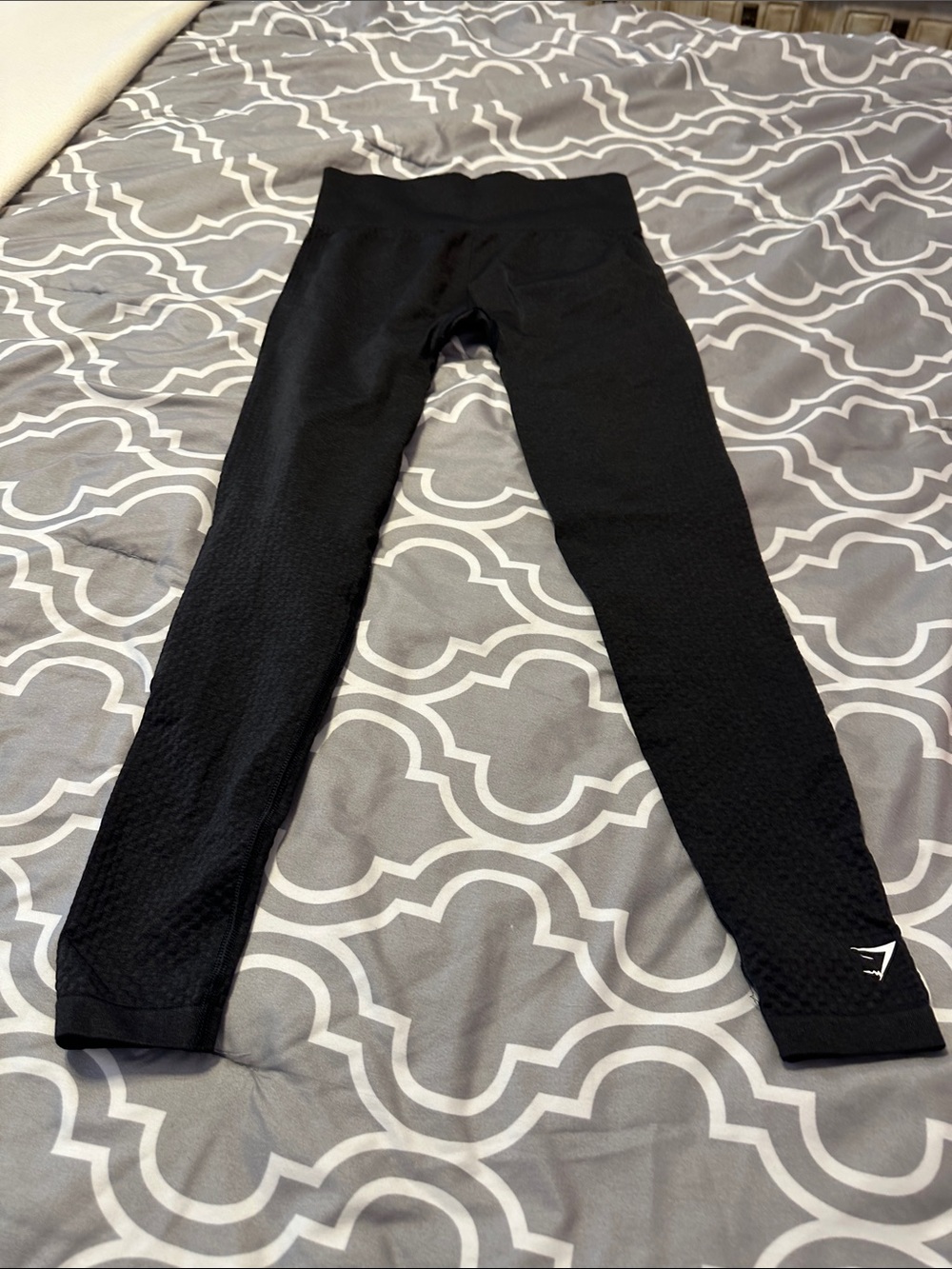 Black Seamless Textured Leggings - gymshark
